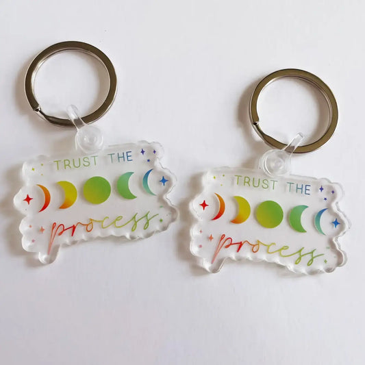 Trust the Process Gradient Acrylic Keychain