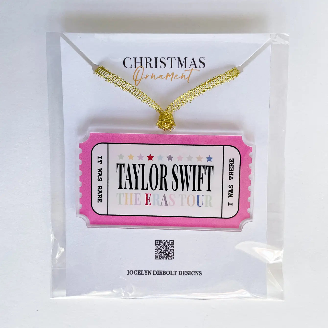 Eras Tour Taylor Swift Ticket Acrylic Christmas Ornament