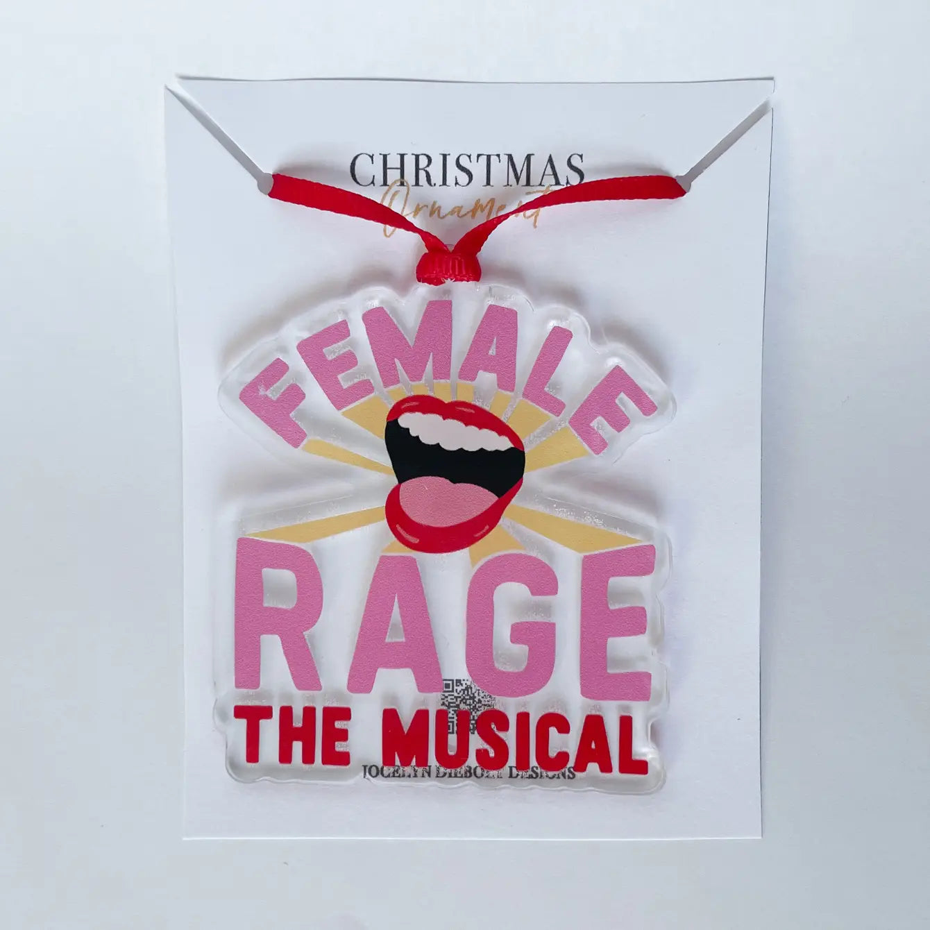 Female Rage the Musical Taylor Swift Christmas Ornament