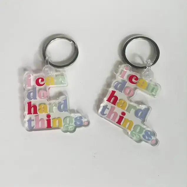 I Can Do Hard Things Acrylic Keychain