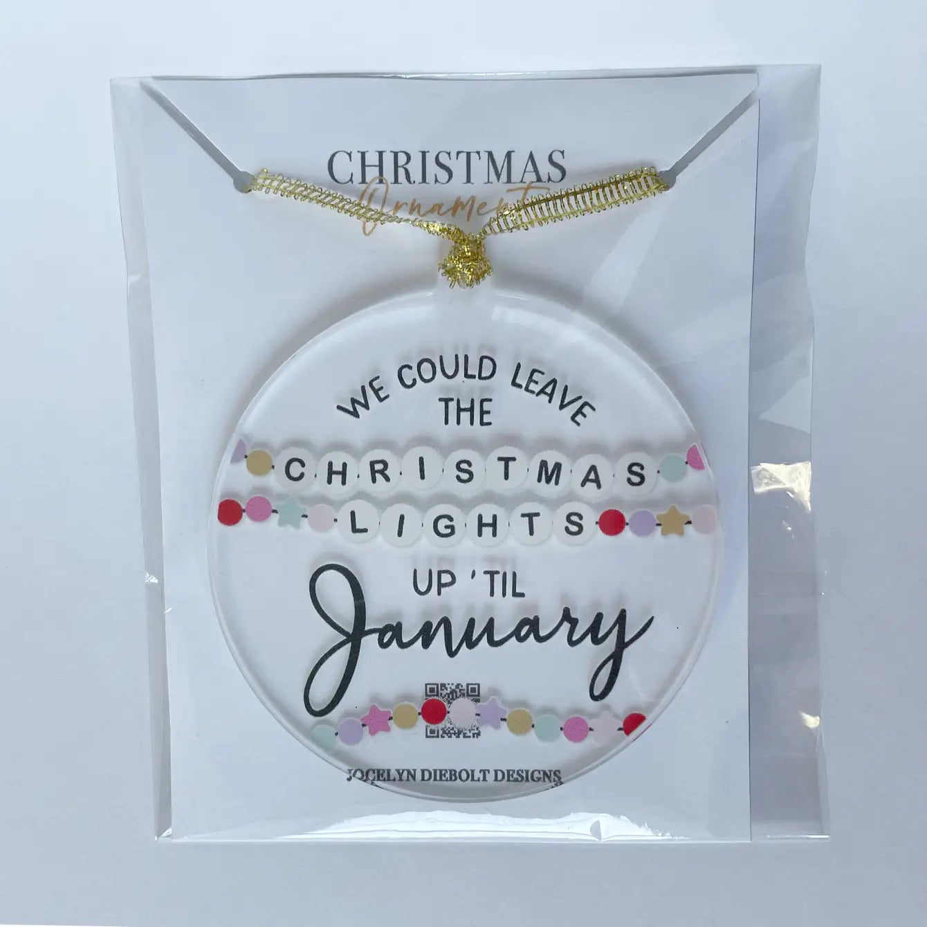 Christmas Lights Up Taylor Swift Acrylic Christmas Ornament