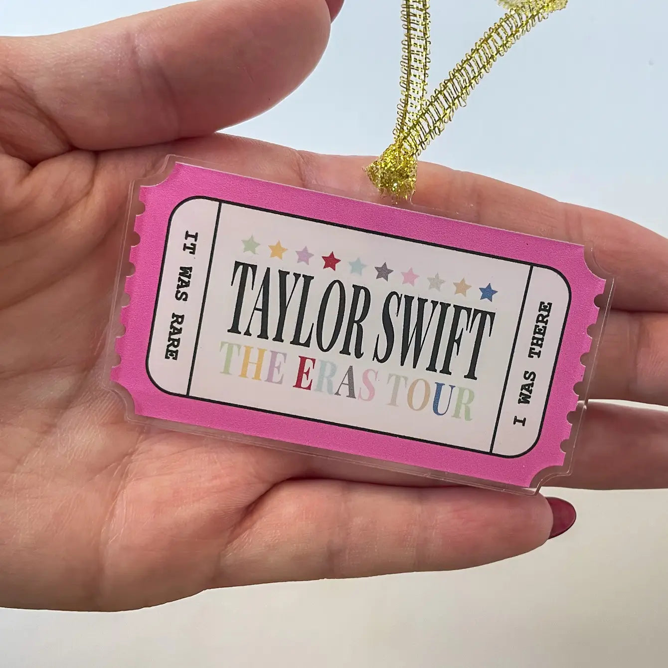 Eras Tour Taylor Swift Ticket Acrylic Christmas Ornament