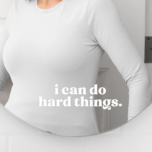 I Can Do Hard Things Mirror Decal