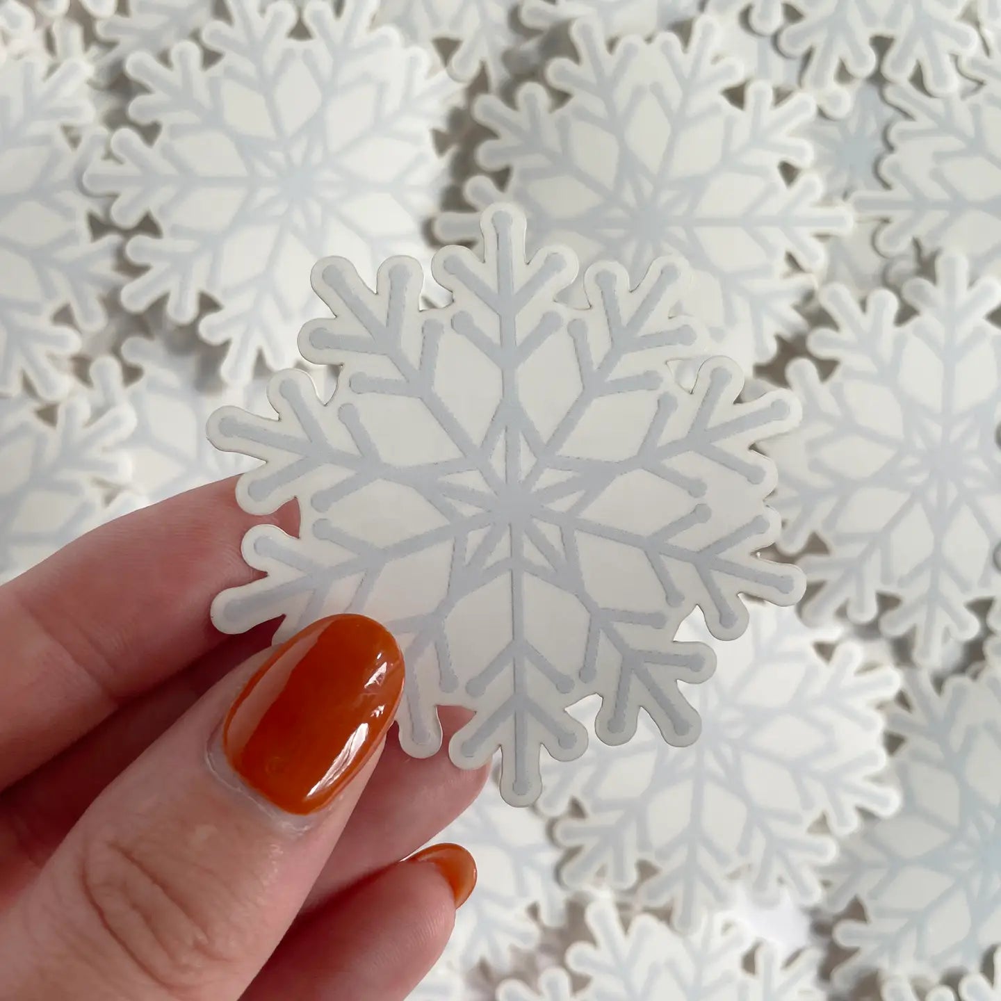 Clear Snowflake Sticker