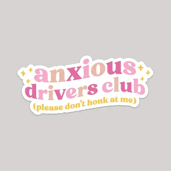 Anxious Drivers Club Bumper Sticker