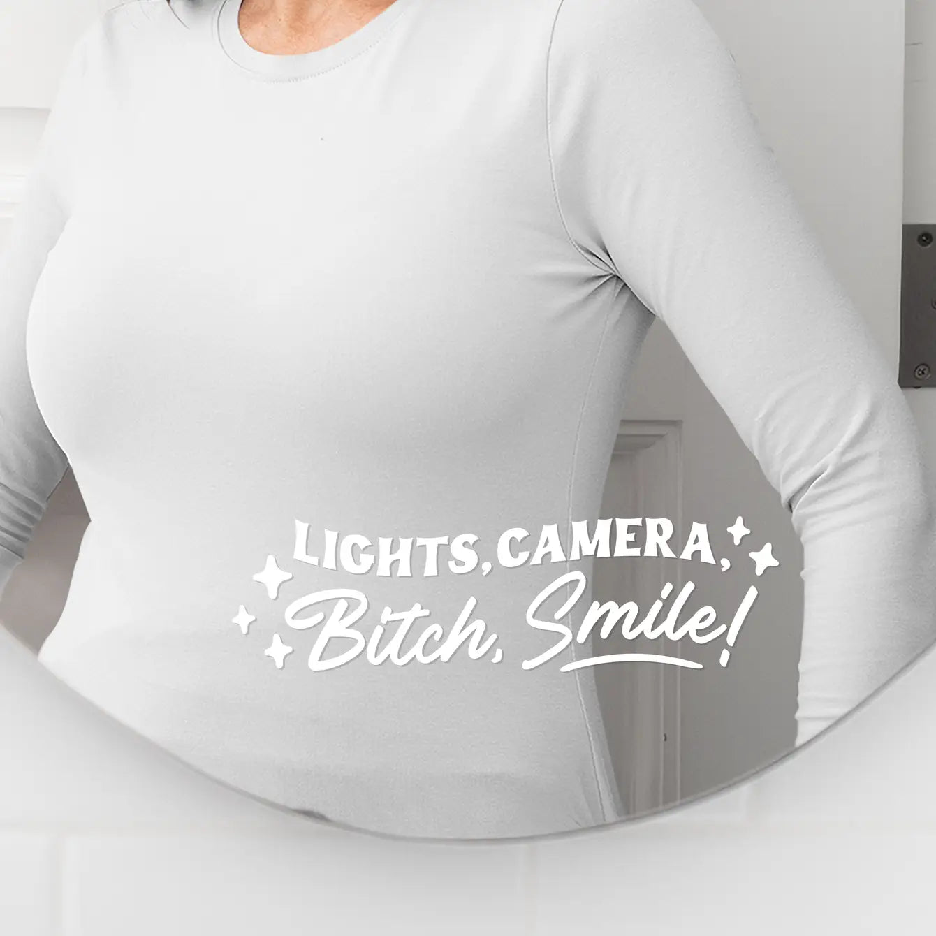 Lights Camera B*tch Smile Taylor Swift Mirror Decal