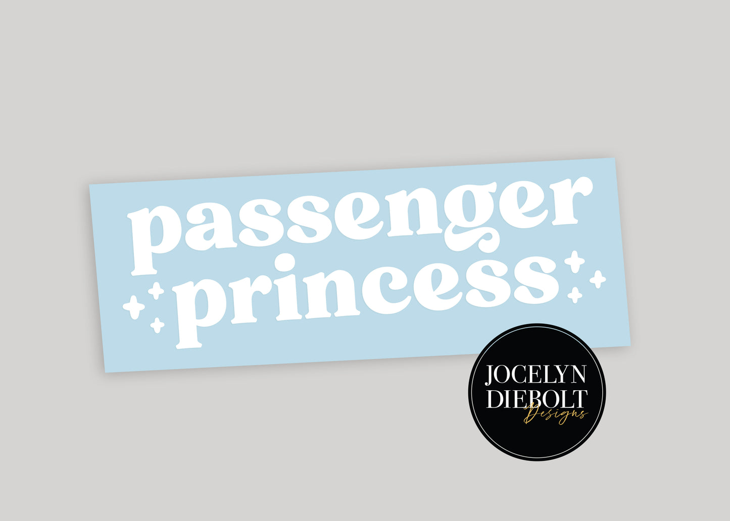 Passenger Princess Car Mirror Decal