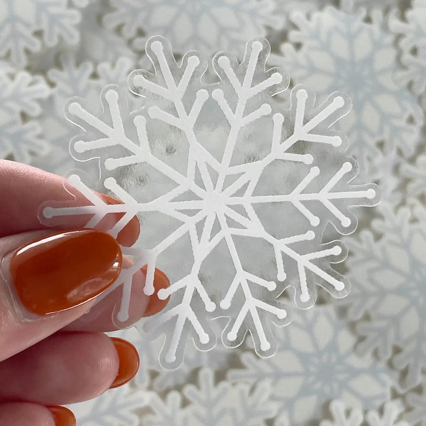 Clear Snowflake Sticker