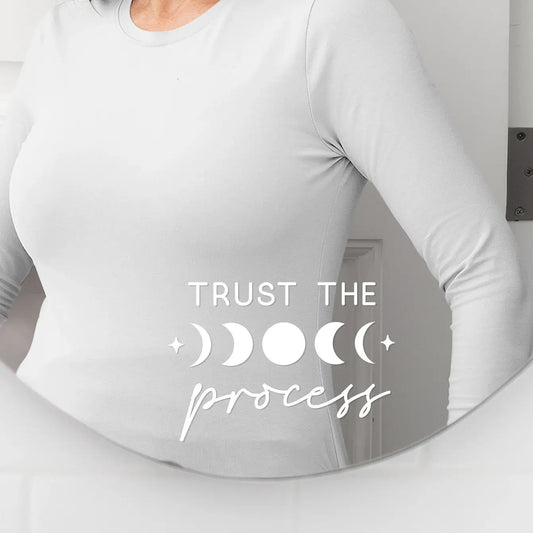 Trust the Process Moon Phases Mirror Decal