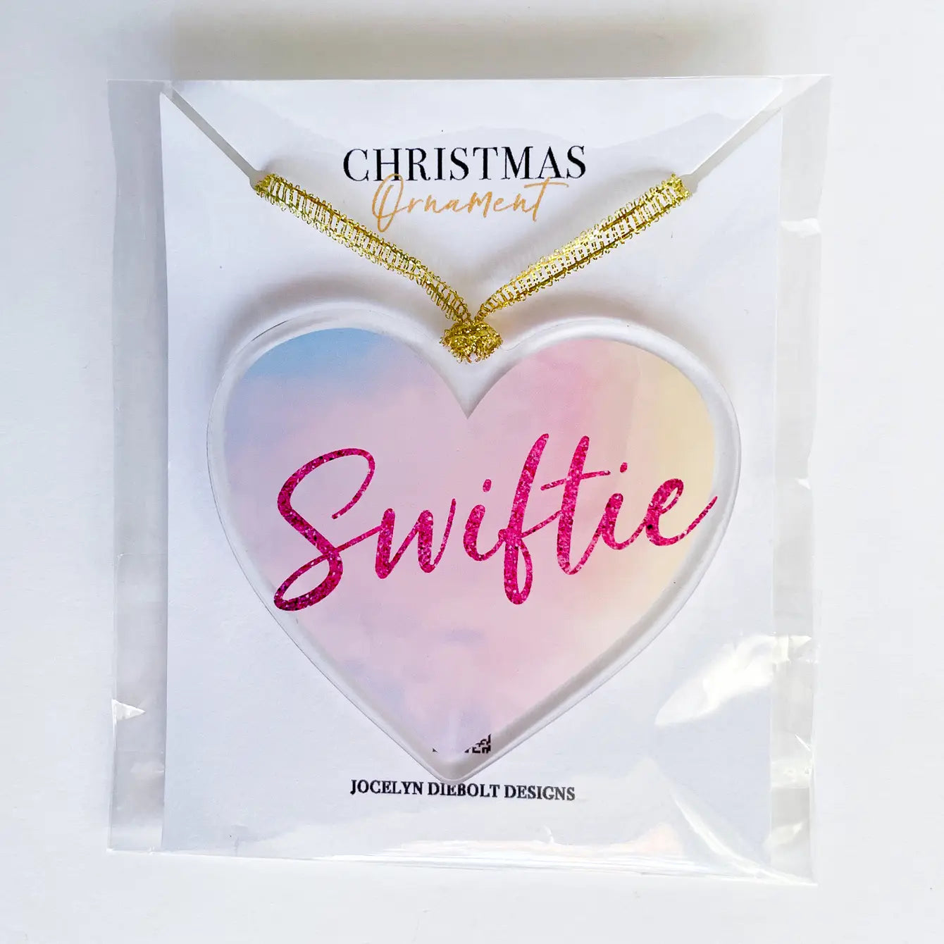 Swiftie Lover Heart Taylor Swift Acrylic Christmas Ornament