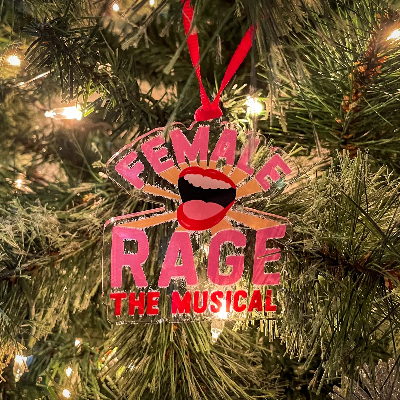 Female Rage the Musical Taylor Swift Christmas Ornament