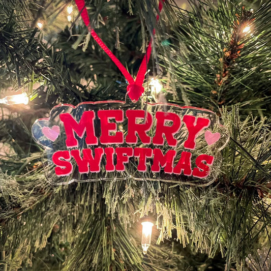 Merry Swiftmas Taylor Swift Acrylic Christmas Ornament