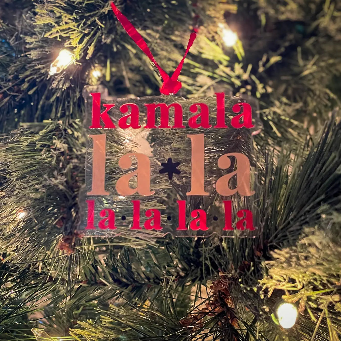 Kamalalala Kamala Harris Acrylic Christmas Ornament