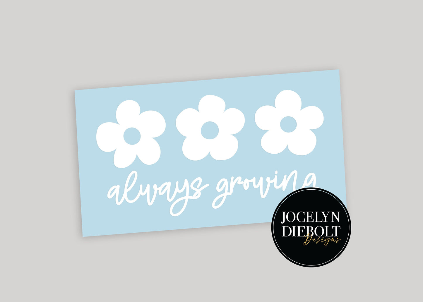 Always Growing Daisies Mirror Decal